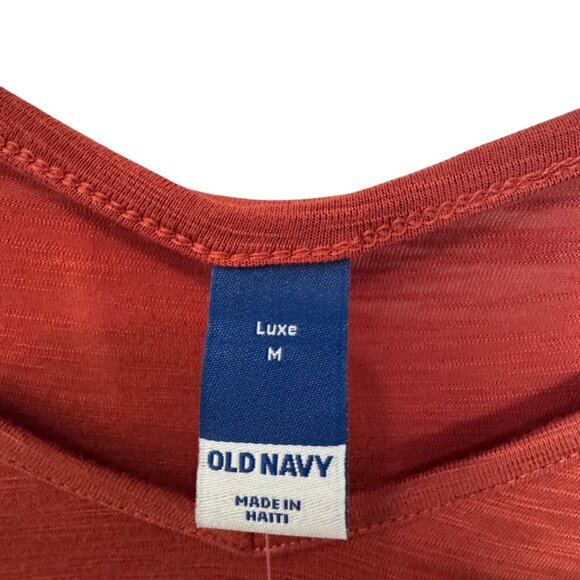 Old Navy burnt orange long sleeve Luxe tunic shirt size M NWT - Picture 4 of 5